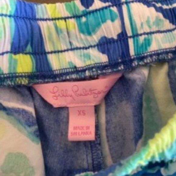 Lilly Pulitzer Katia Beckon Blue Palm Passage Shorts XSmall - Picture 2 of 4